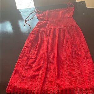 Express Red Midi Dress